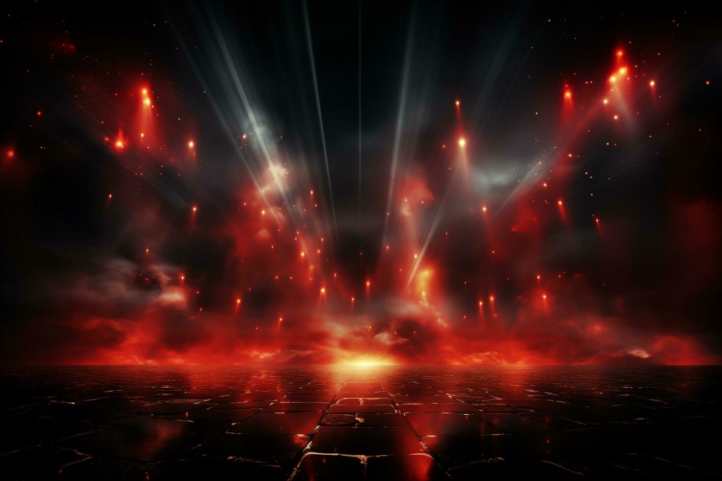 Ai Generaitve Backdrop With Illumination Of Red Spotlights For Flyers realistic image ultra hd high design photo