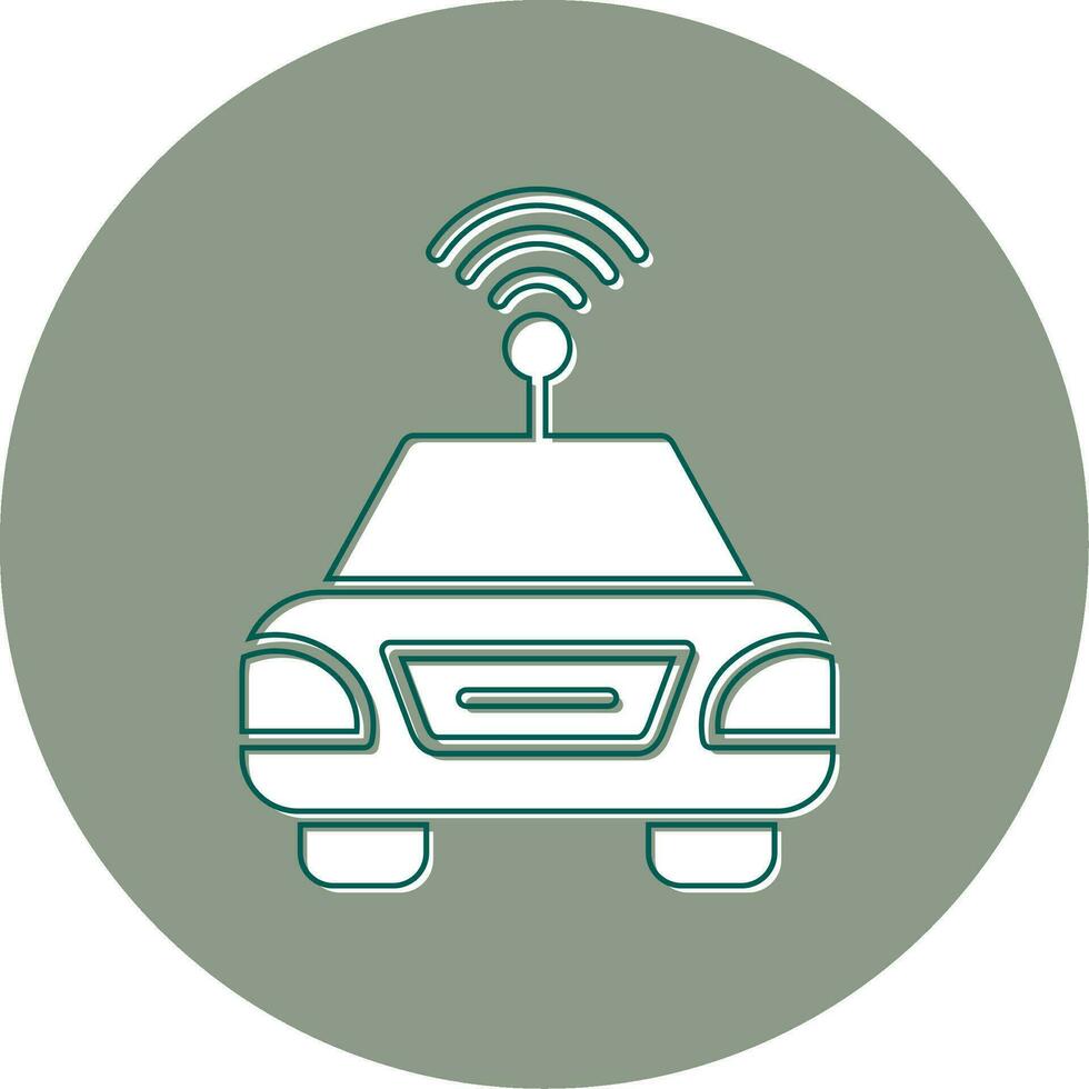Autonomous Car Vector Icon