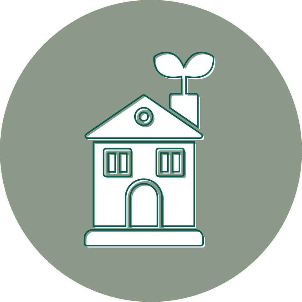 Eco House Vector Icon