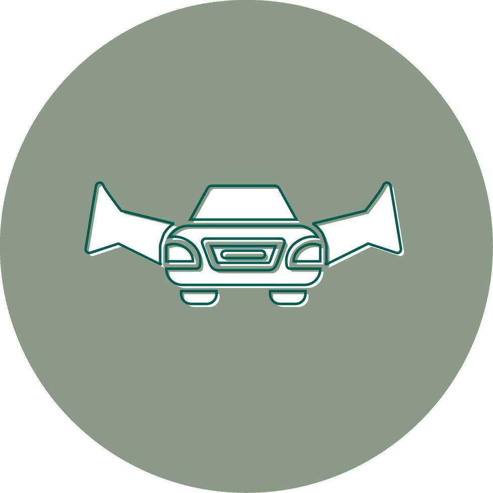 Flying Car Vector Icon