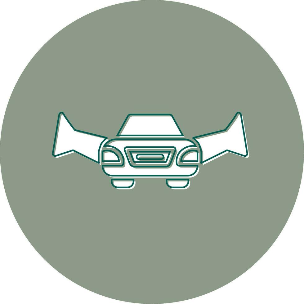 icono de vector de coche volador