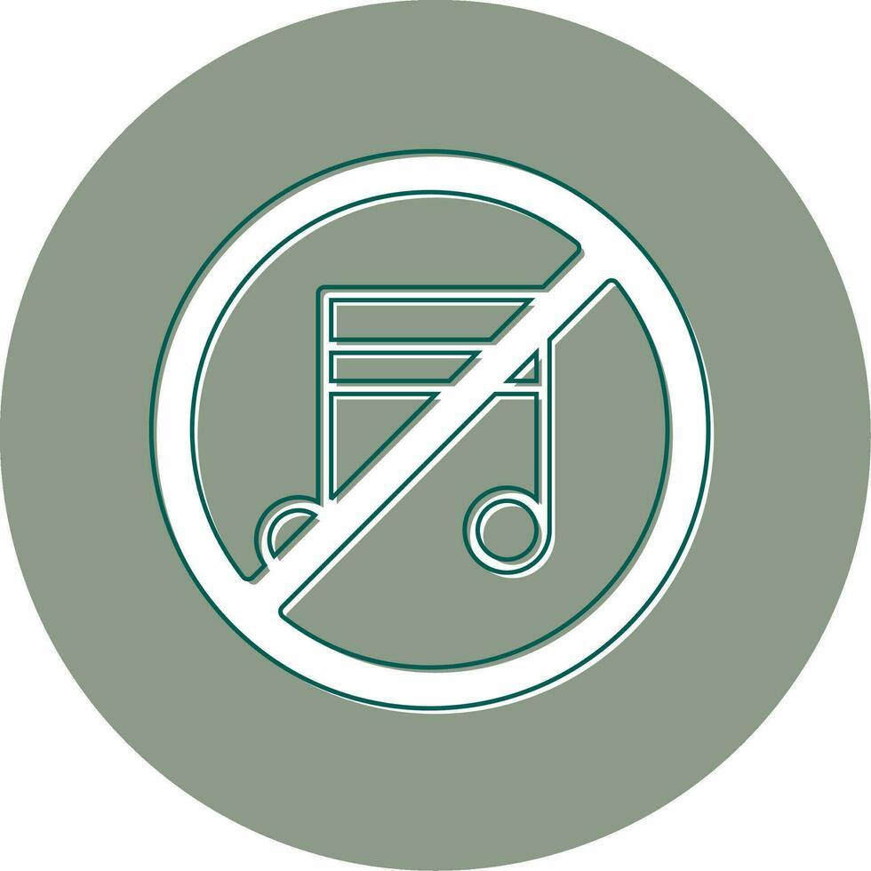 No Music Vector Icon
