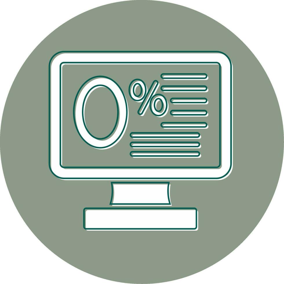 Zero Percent Vector Icon