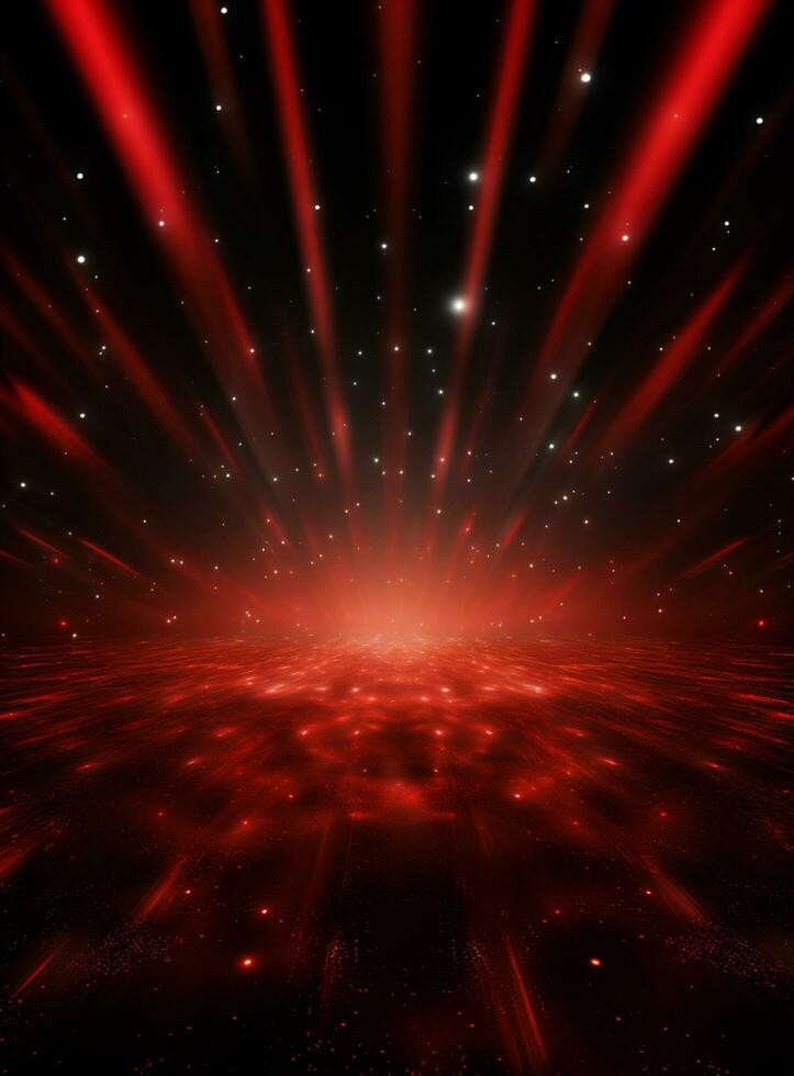 Ai Generative Backdrop Red Spotlights For Flyers, Banner and Backgrounds realistic image ultra hd high design photo
