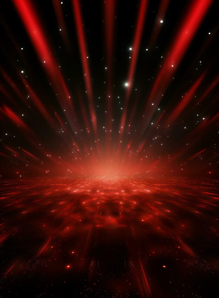 Ai Generative Backdrop Red Spotlights For Flyers, Banner and Backgrounds realistic image ultra hd high design photo