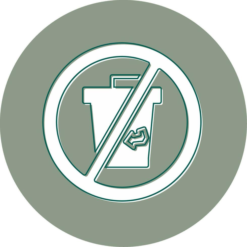 No desechable vector icono