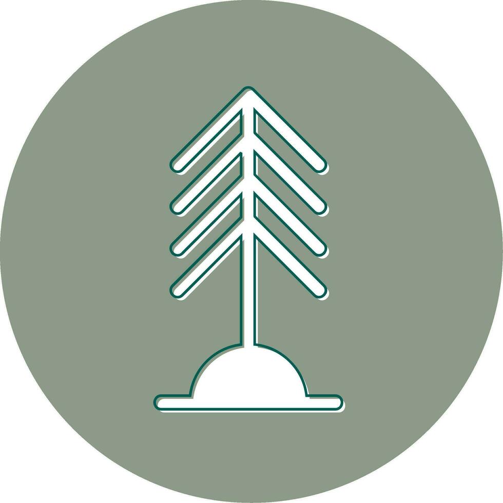 icono de vector de árbol de pino