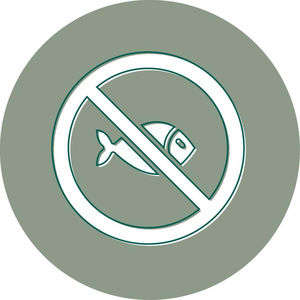 No Fishing Vector Icon