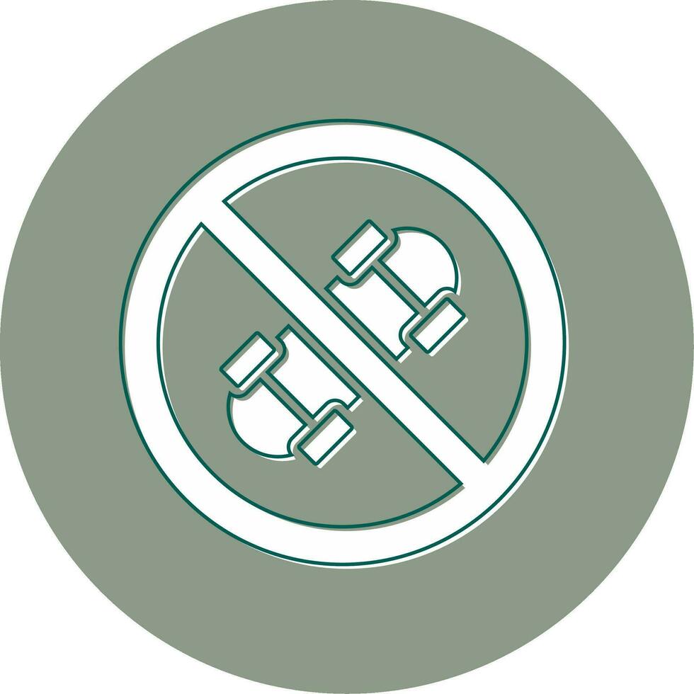 No Skateboard Vector Icon