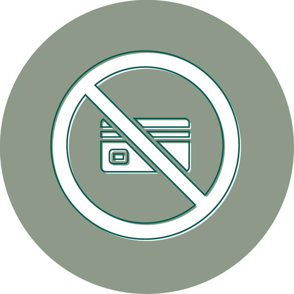 No Credit Card Vector Icon