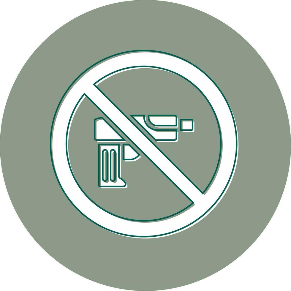 No Weapons Vector Icon