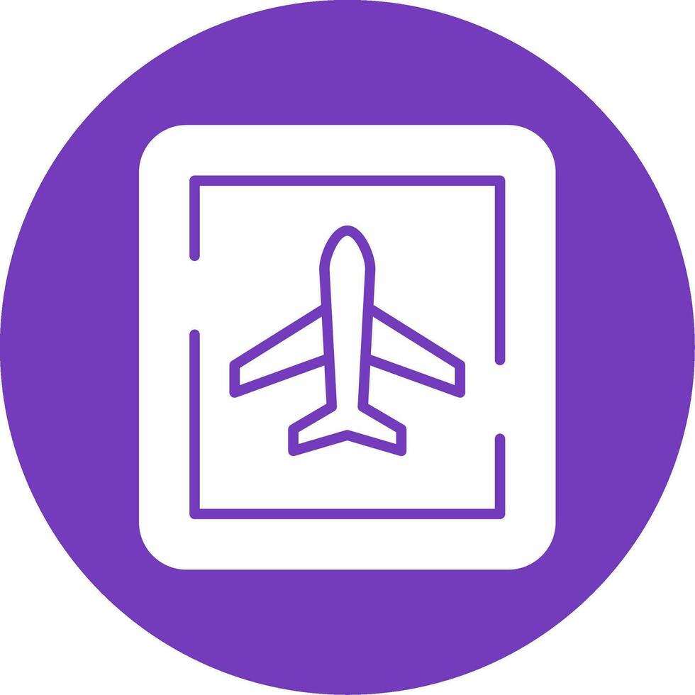 aeropuerto firmar vector icono