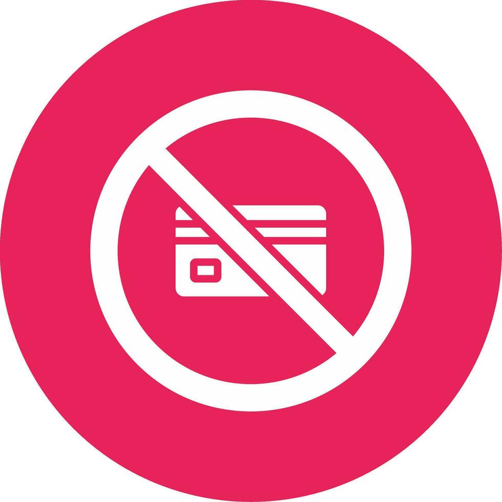 No Credit Card Vector Icon