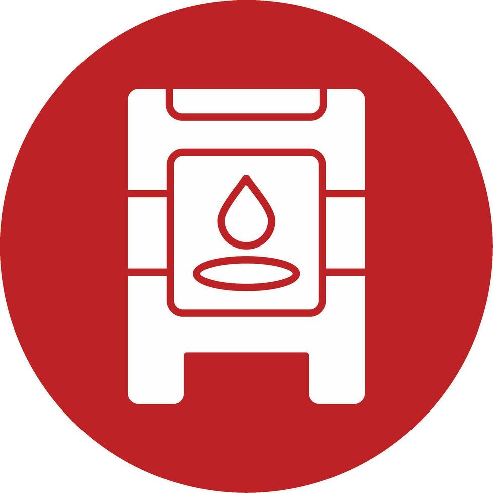 Wet Floor Vector Icon