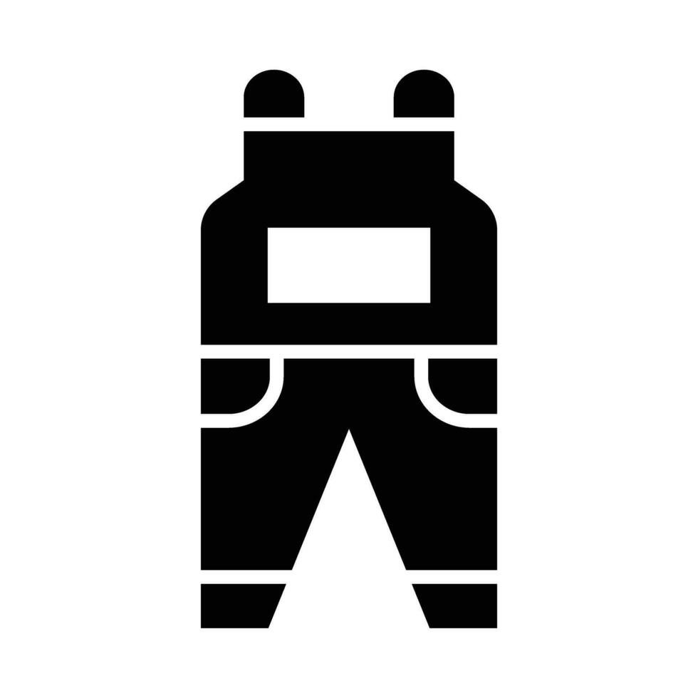 Jumpsuit Vector Glyph Icon For Personal And Commercial Use.