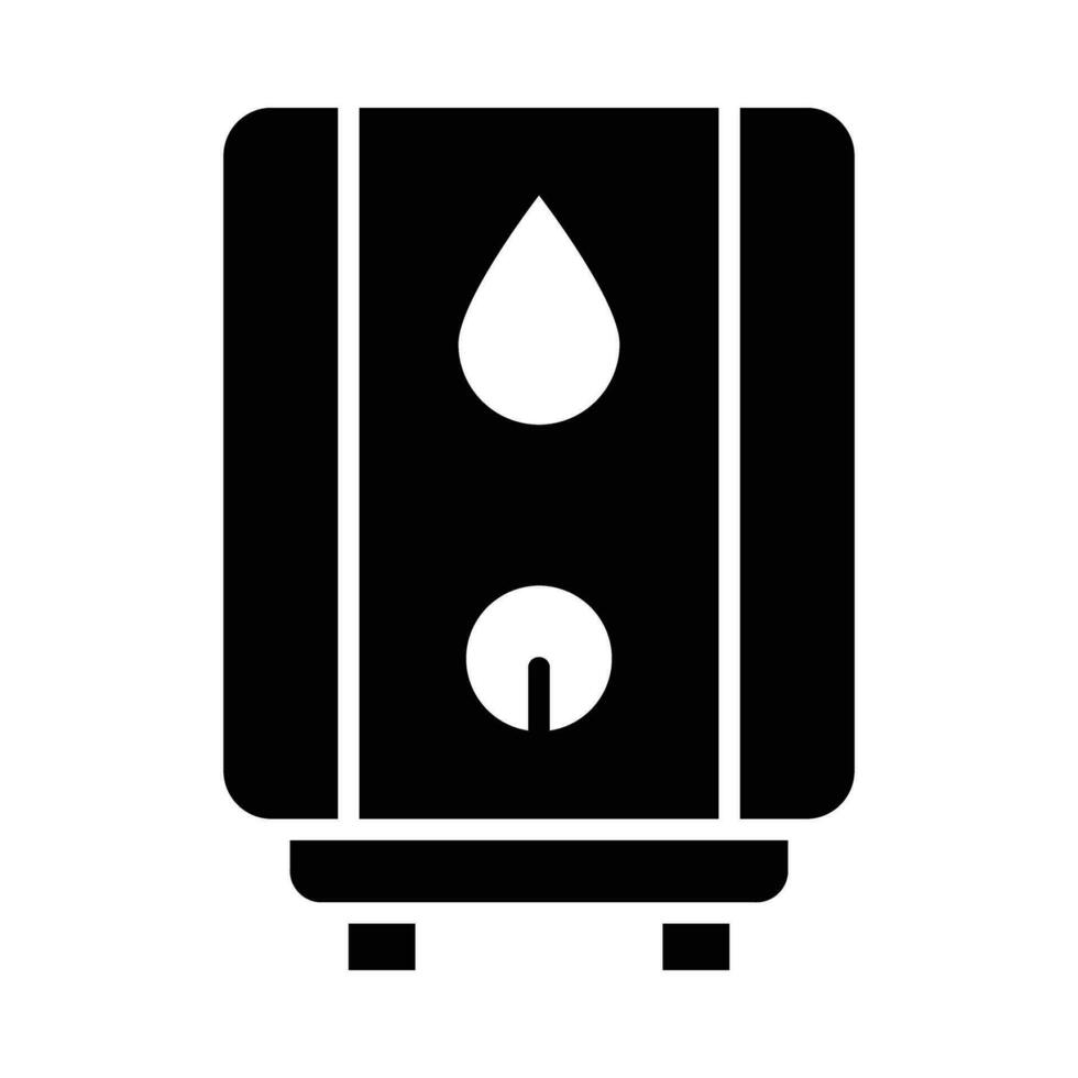 Water Heater Vector Glyph Icon For Personal And Commercial Use.