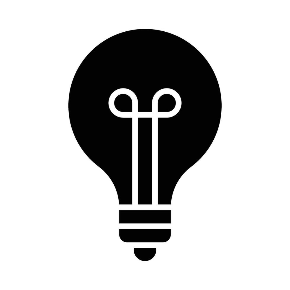 Light Bulb Vector Glyph Icon For Personal And Commercial Use.
