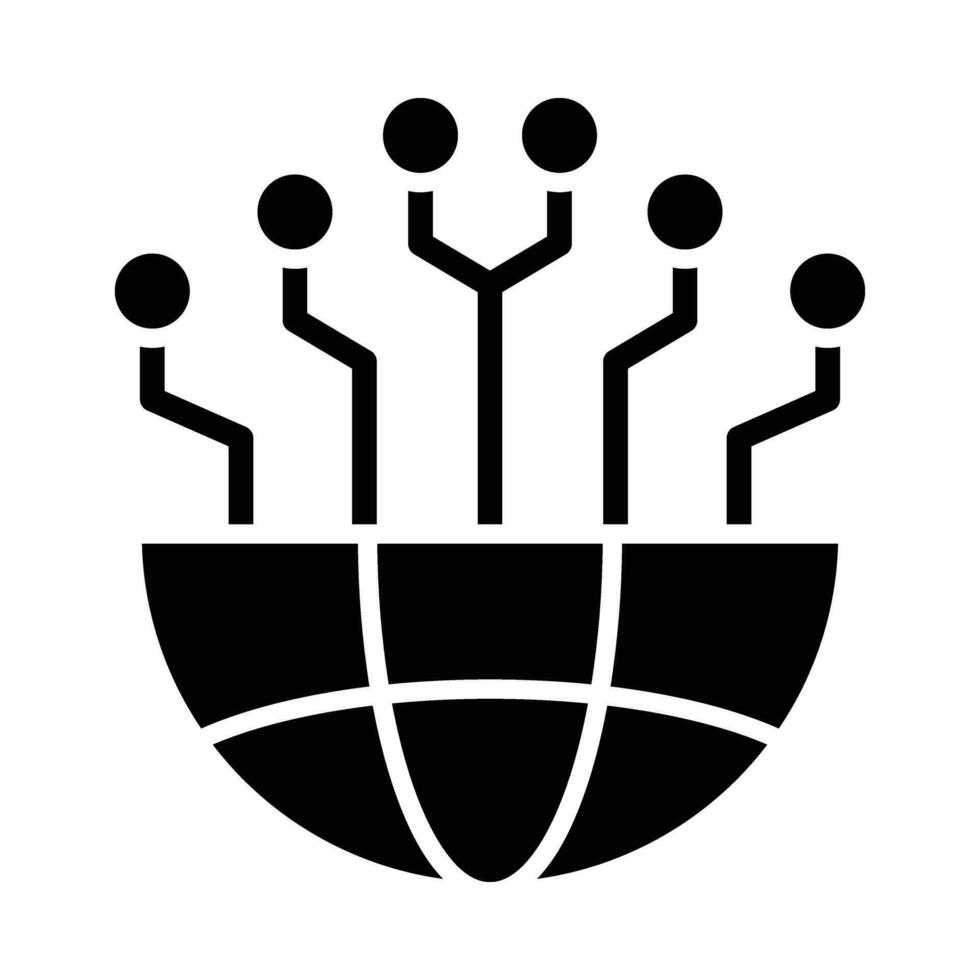 Global Network Vector Glyph Icon For Personal And Commercial Use.