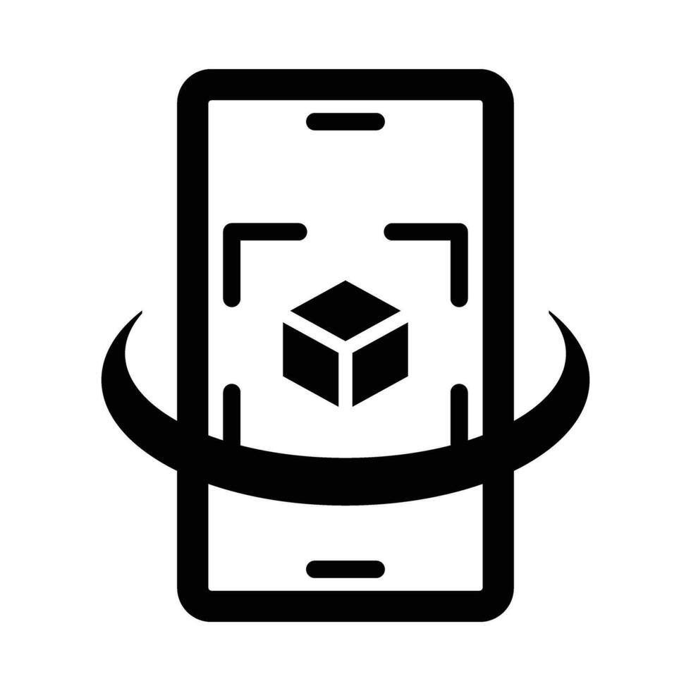 Augmented Reality Vector Glyph Icon For Personal And Commercial Use.