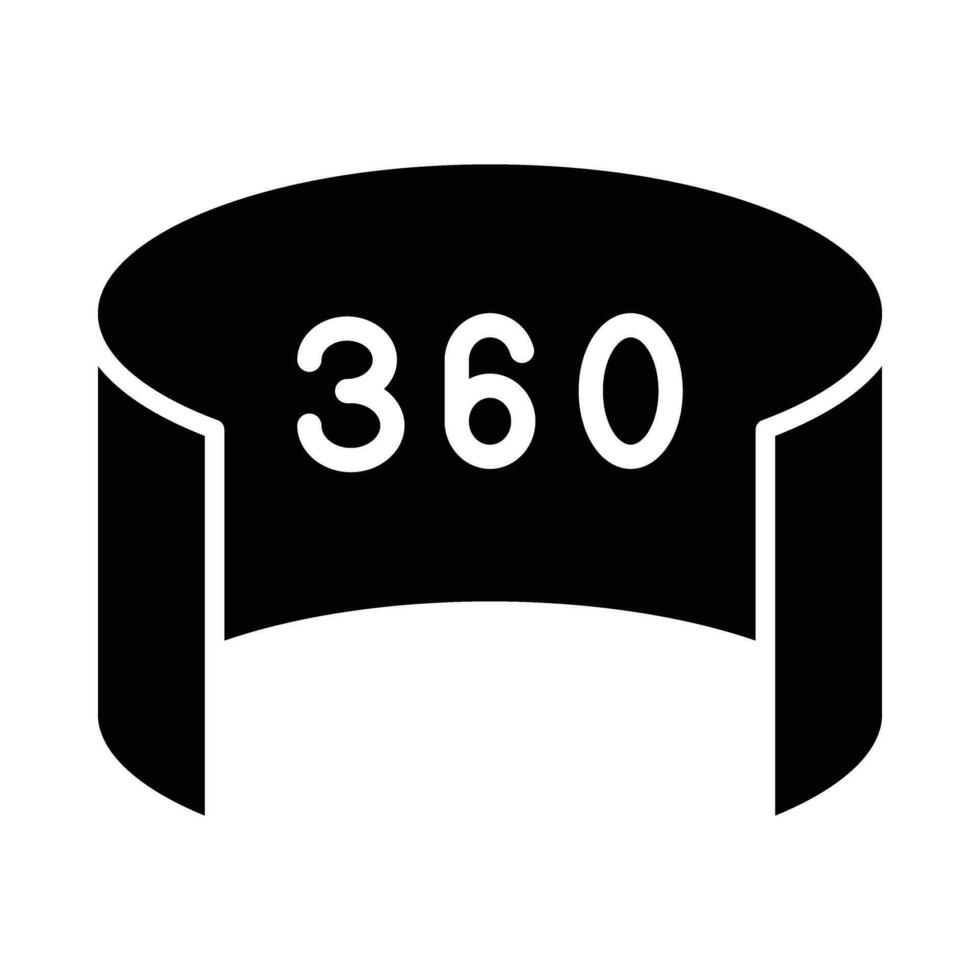 360 Image Vector Glyph Icon For Personal And Commercial Use.