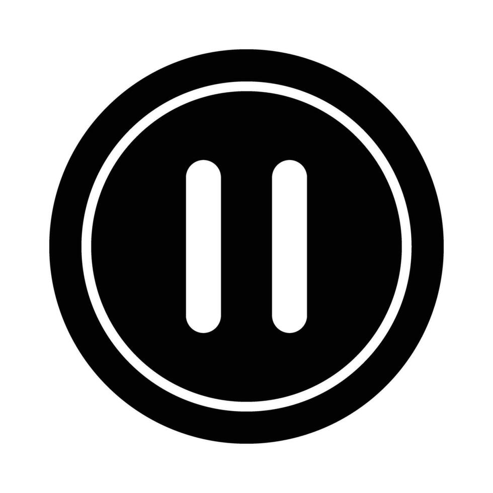 Pause Vector Glyph Icon For Personal And Commercial Use.