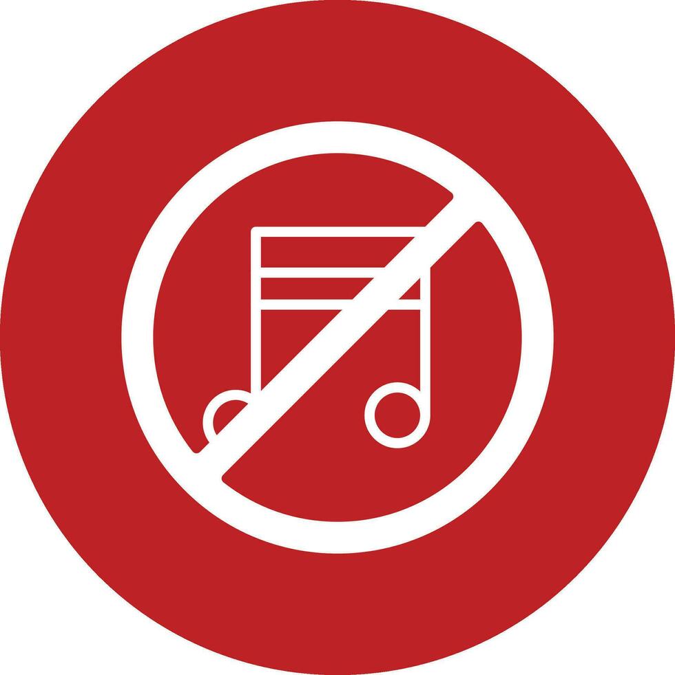 No Music Vector Icon