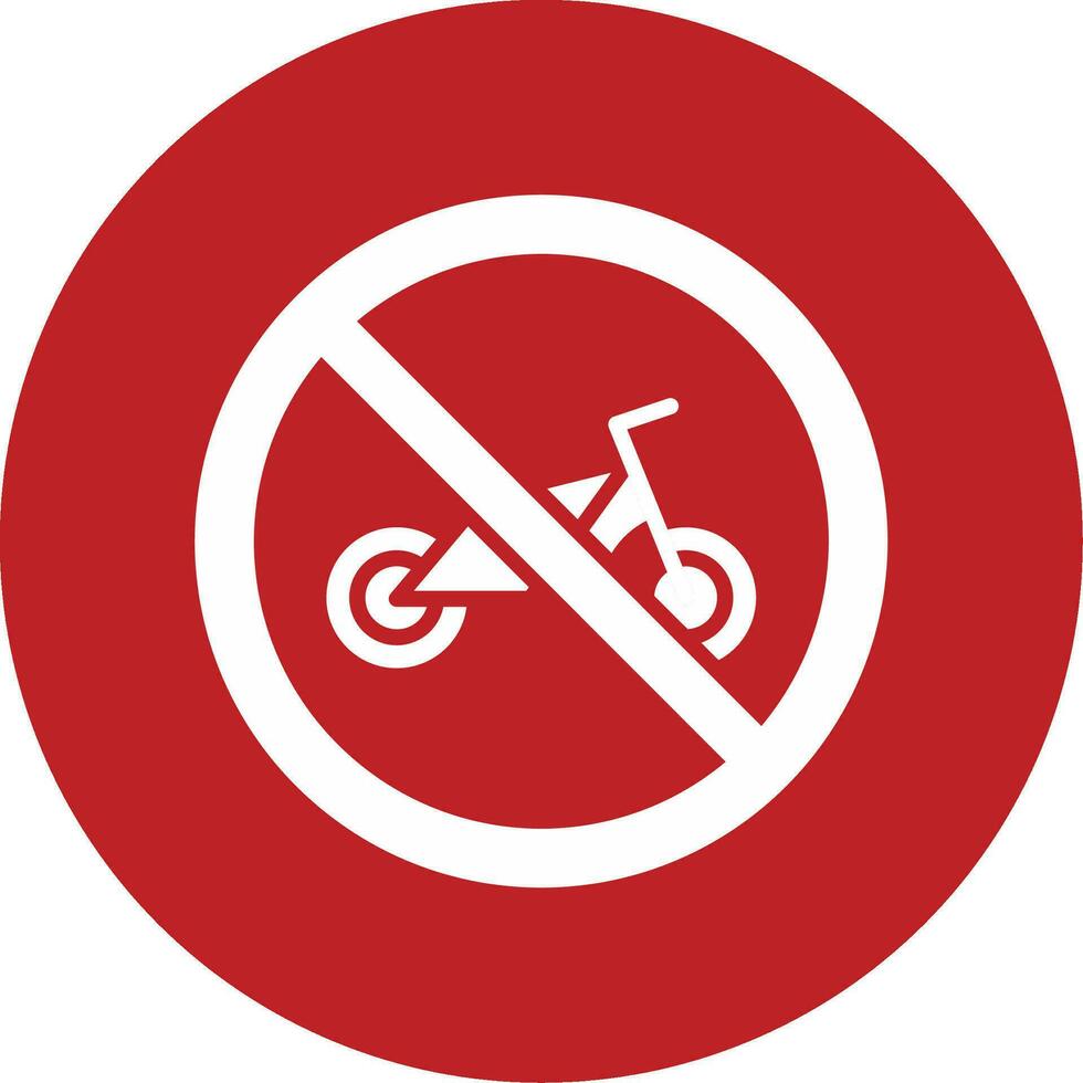 No bicicleta vector icono