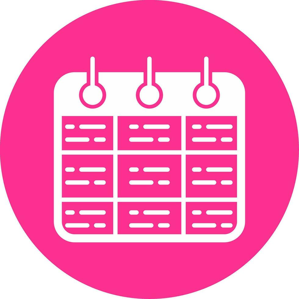 Timetable Vector Icon