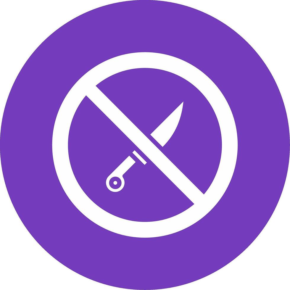 No Knife Vector Icon