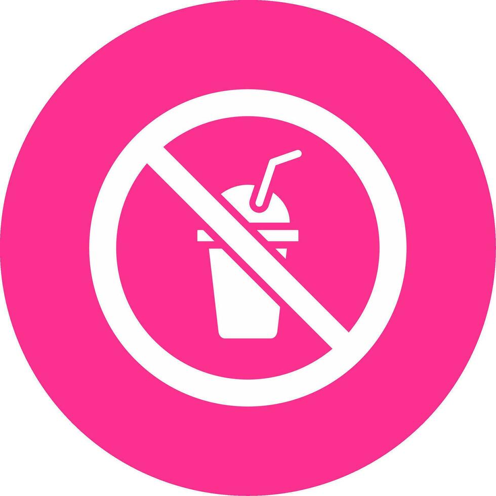 No bebida vector icono