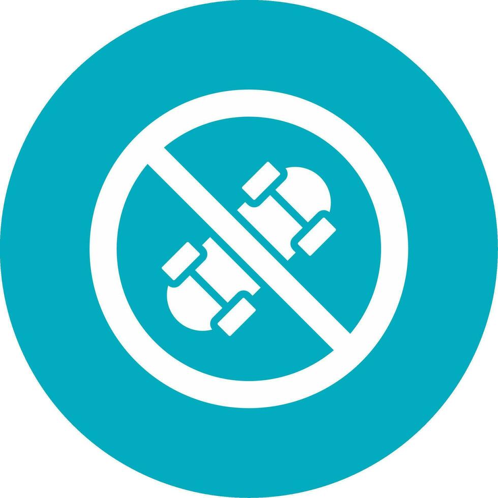 No Skateboard Vector Icon