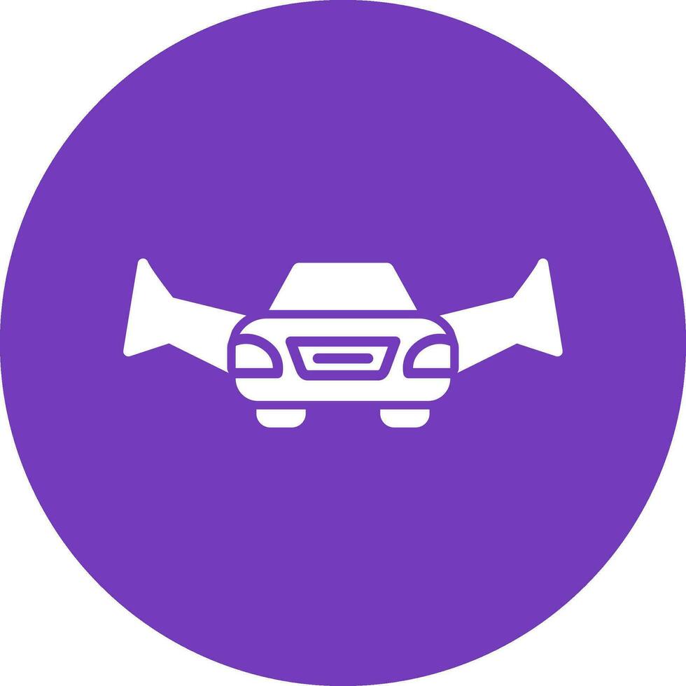 Flying Car Vector Icon