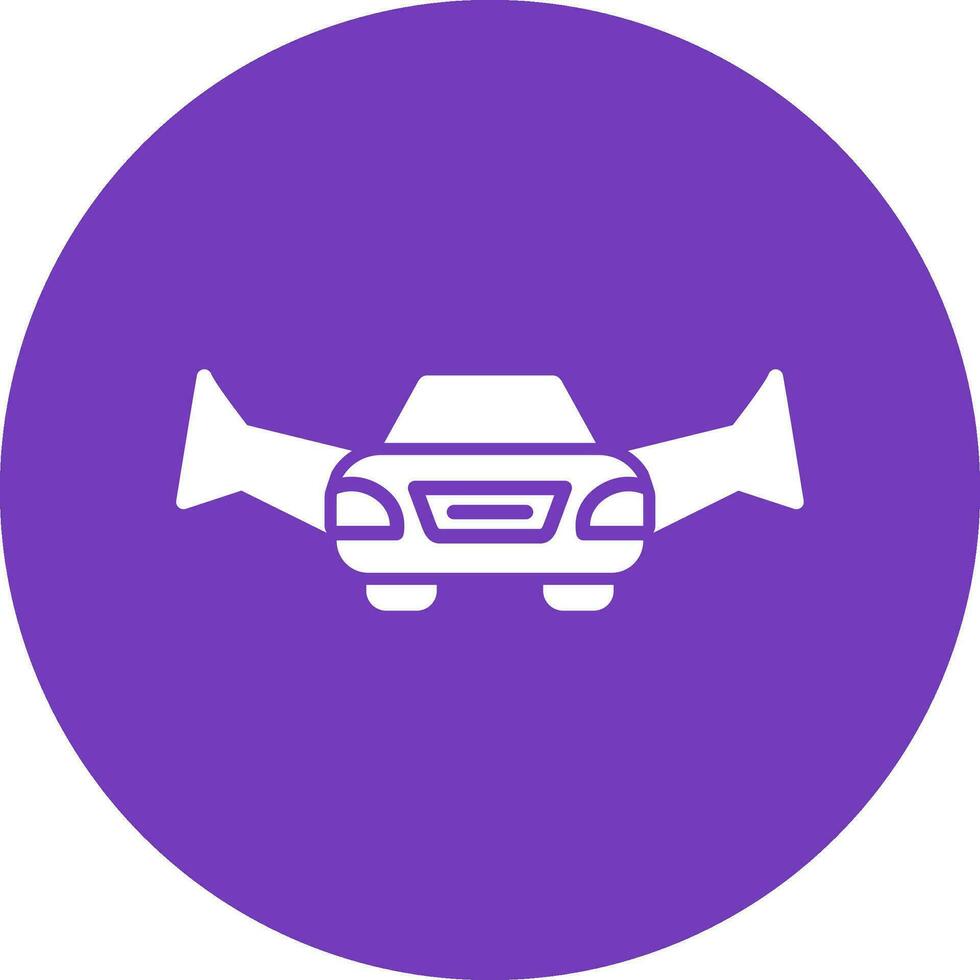 Flying Car Vector Icon