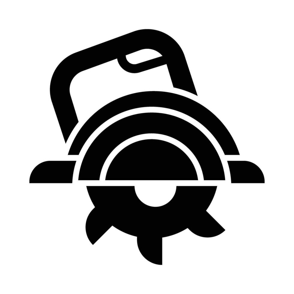 Circular Saw Vector Glyph Icon For Personal And Commercial Use.