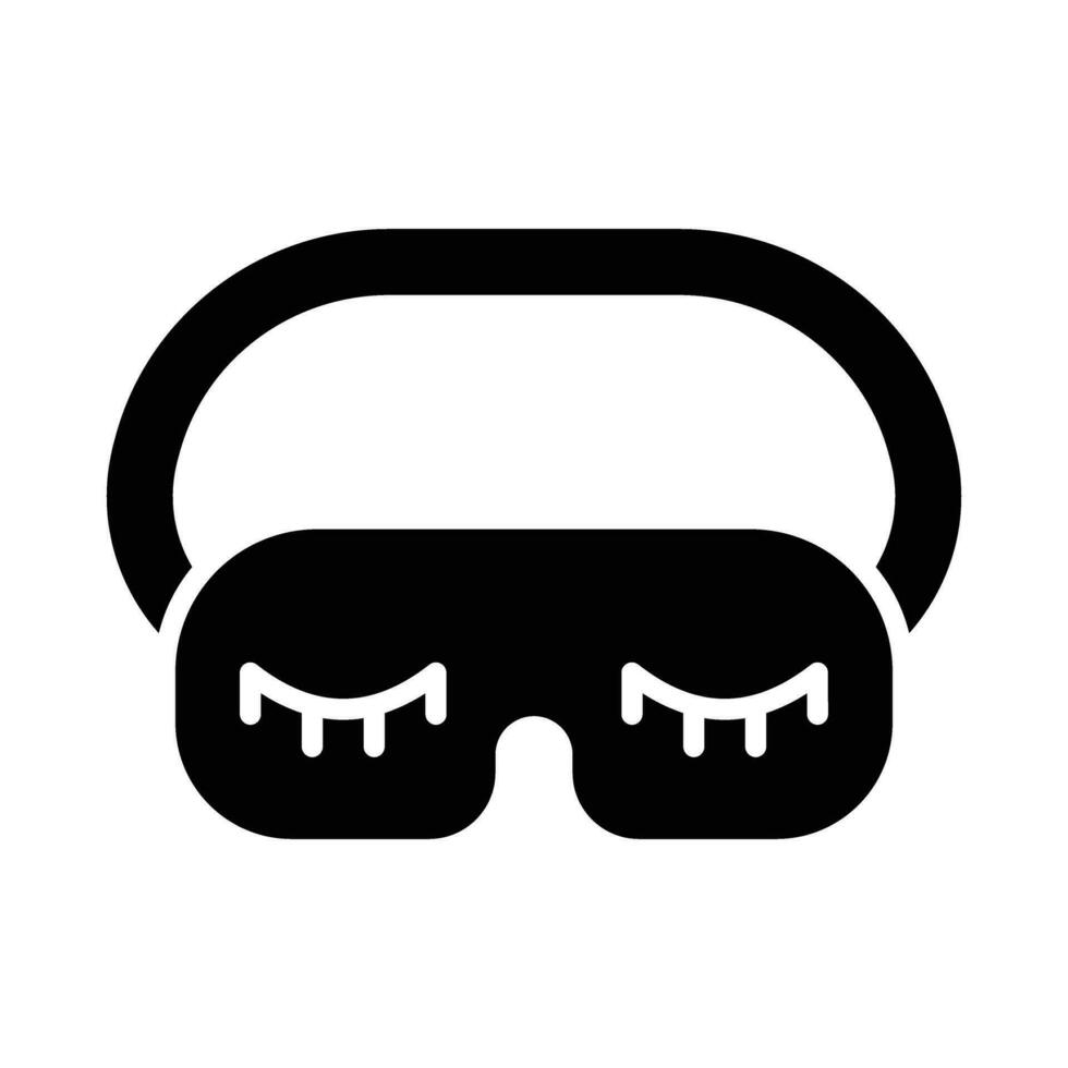 Sleep Mask Vector Glyph Icon For Personal And Commercial Use.