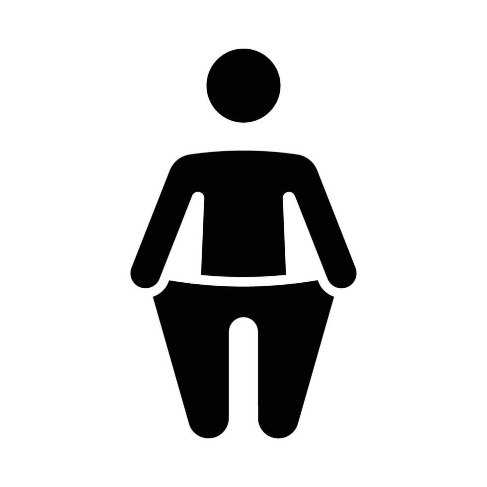 Weight Loss Vector Glyph Icon For Personal And Commercial Use.