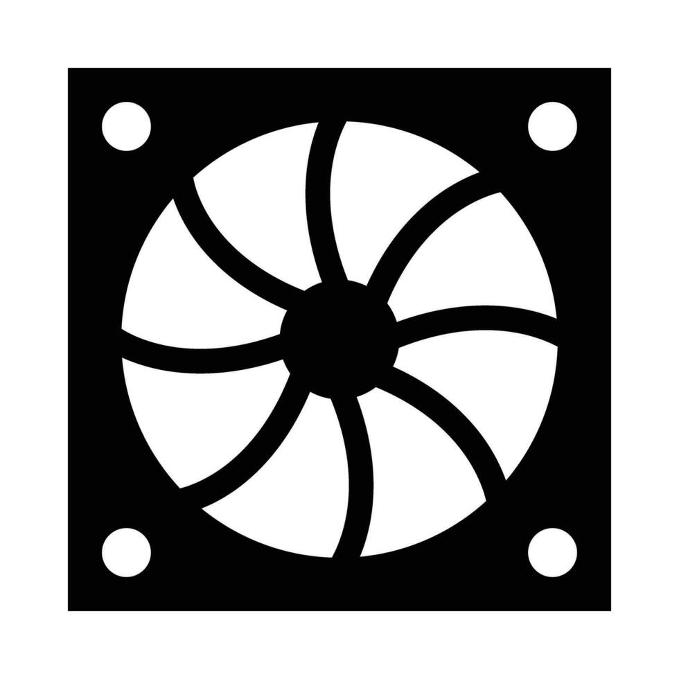 Computer Fan Vector Glyph Icon For Personal And Commercial Use.