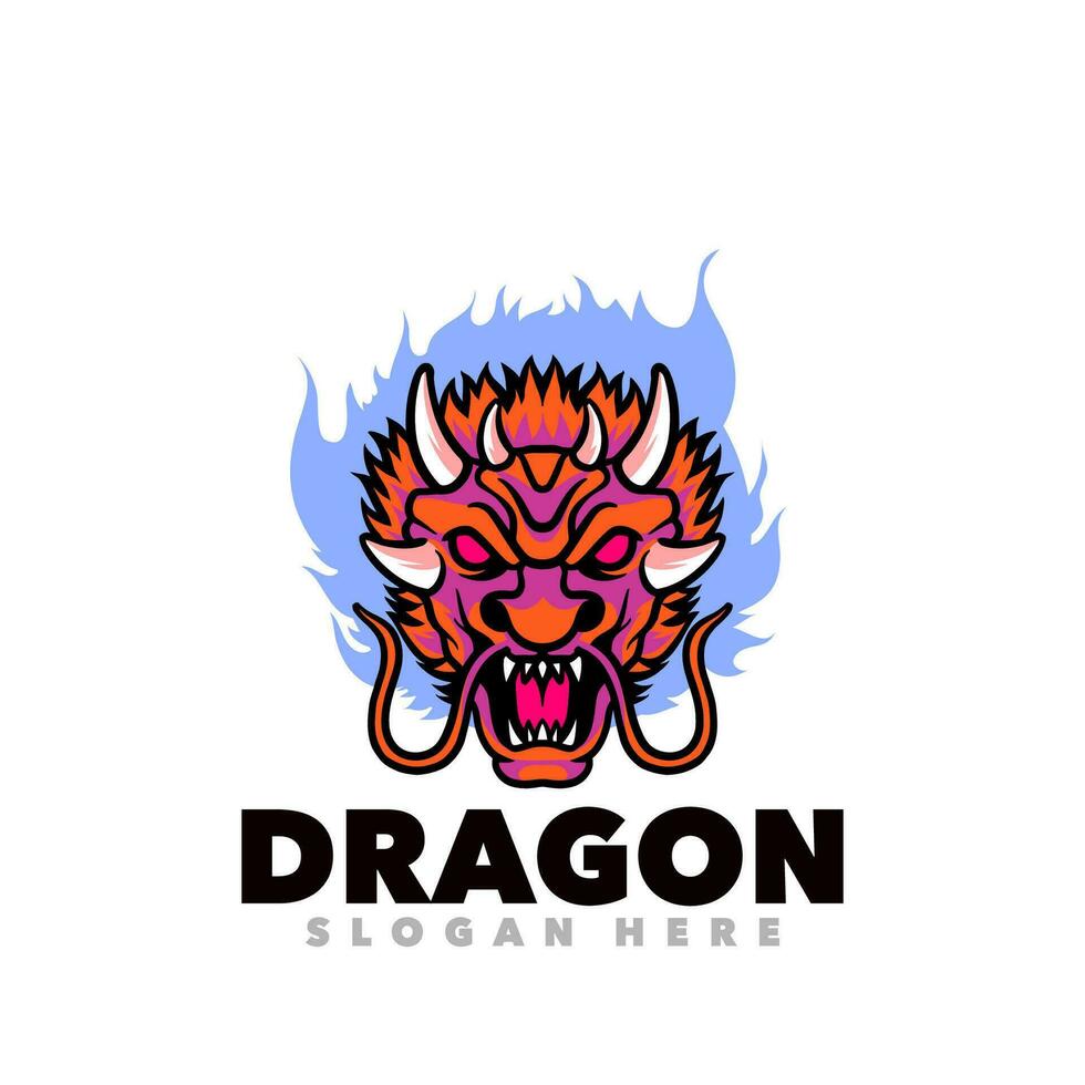 logotipo de la mascota del dragón vector