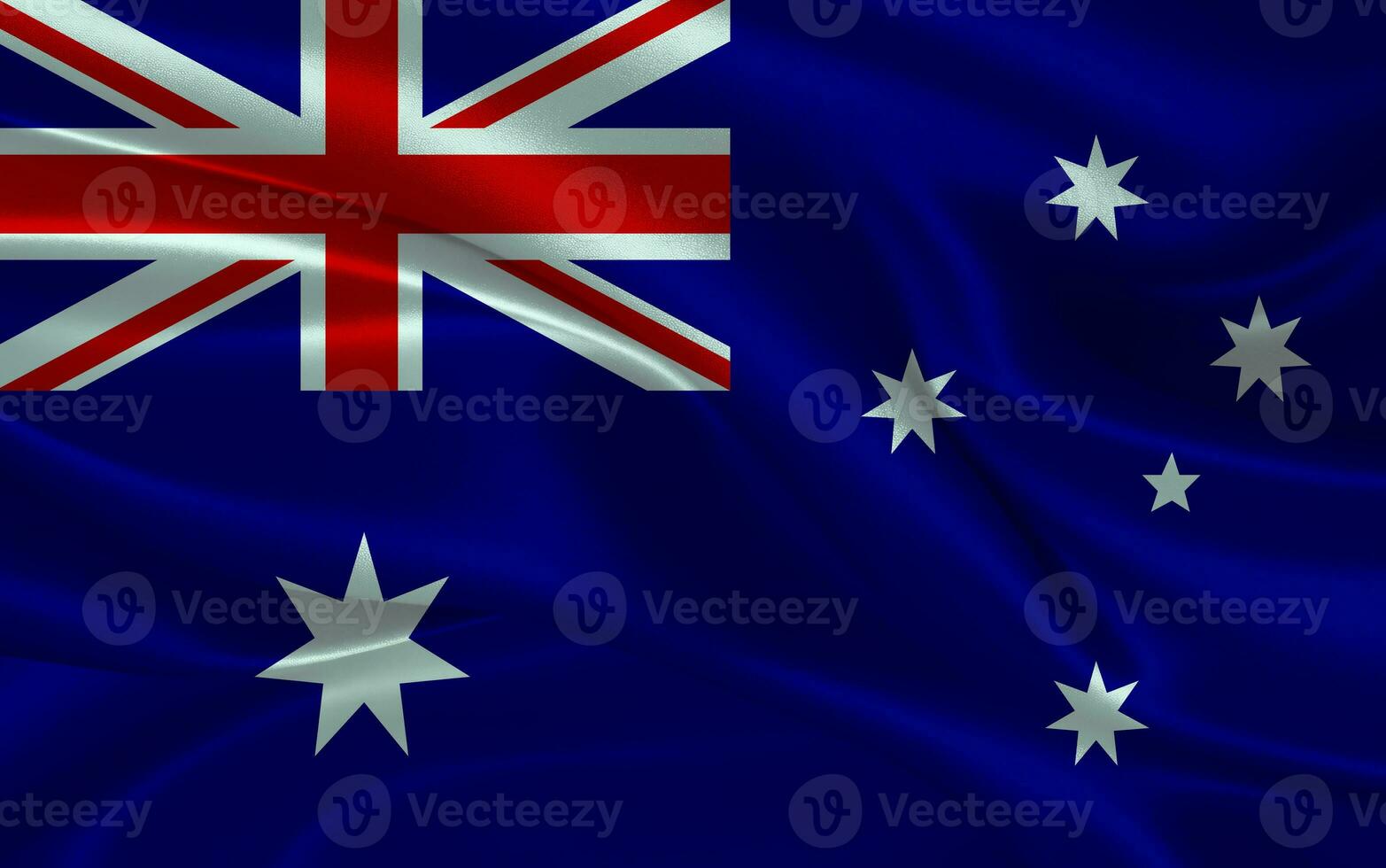 3d waving realistic silk national flag of Australia. Happy national day Australia flag background. close up photo