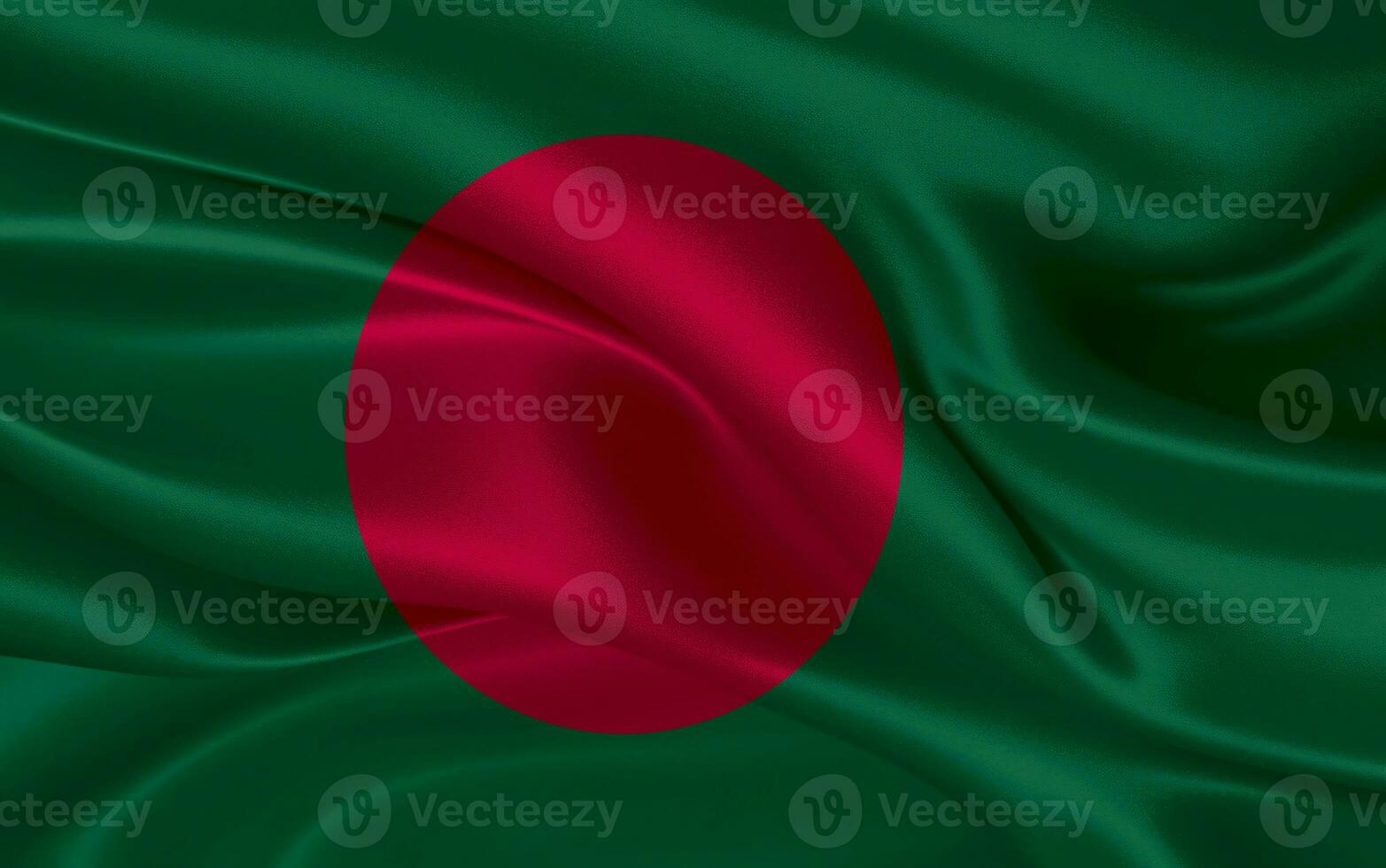 3d waving realistic silk national flag of Bangladesh. Happy national day Bangladesh flag background. close up photo