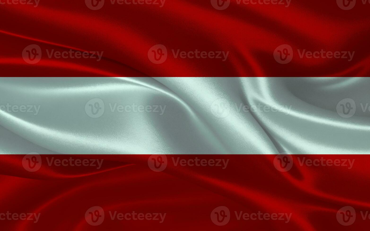 3d waving realistic silk national flag of Austria. Happy national day Austria flag background. close up photo