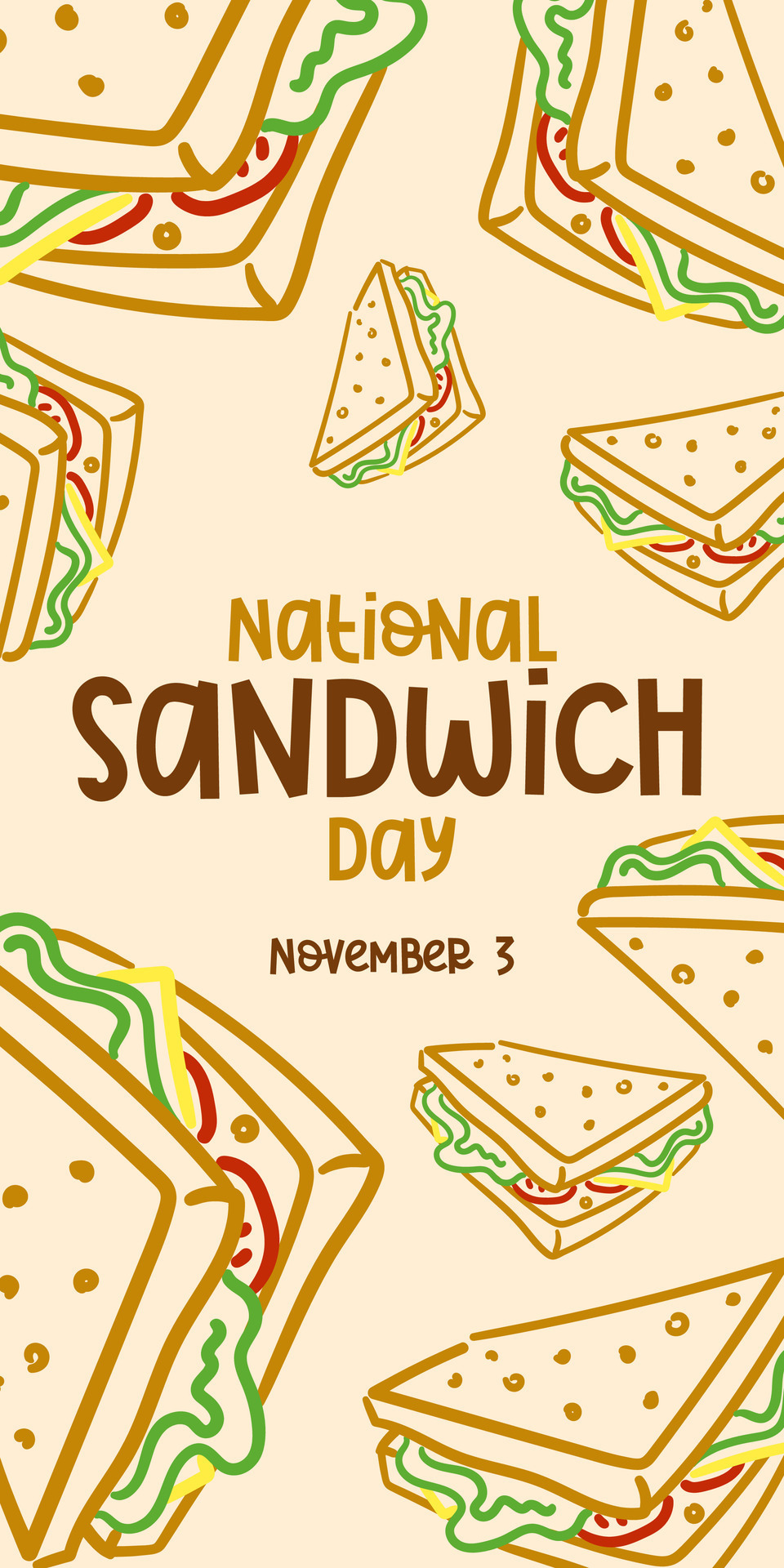 Vector graphics of national Sandwich Day are good for celebrating
