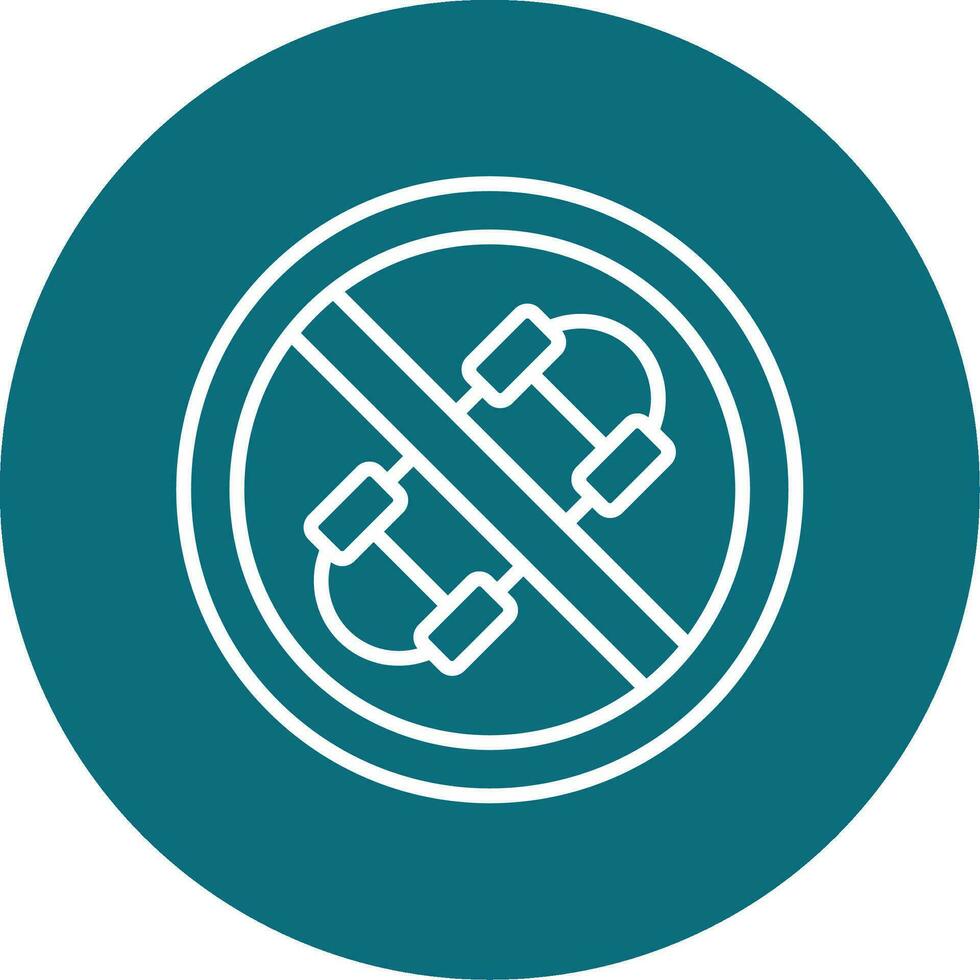 No Skateboard Vector Icon