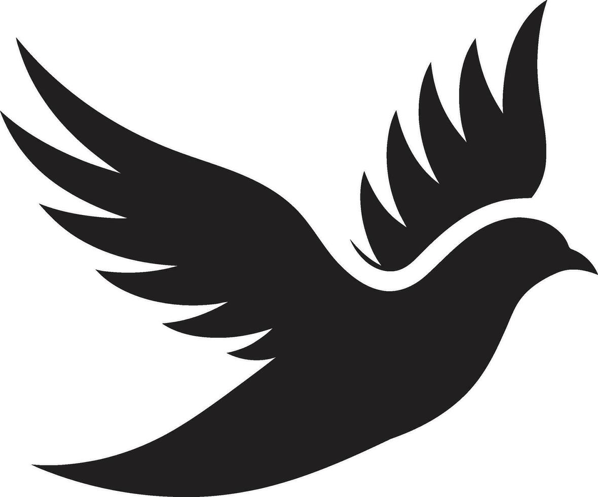 Black Dove Vector Logo with Abstract Background A Unique and Creative Design Black Dove Vector Logo with Geometric Background A Sharp and Modern Design