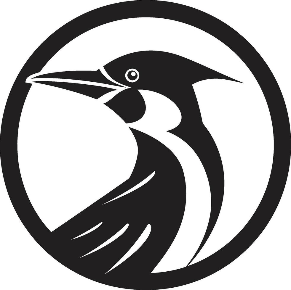 Black Woodpecker Bird Logo Design Creative Woodpecker Bird Logo Design Black Creative vector