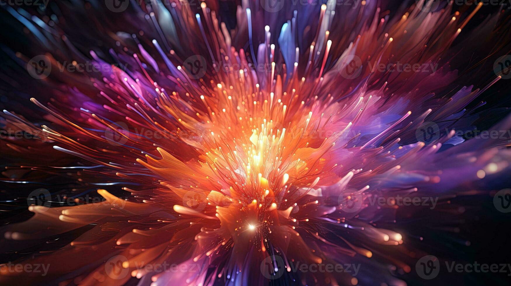 radiant modern color fusion, digital art illustration, Generative AI photo