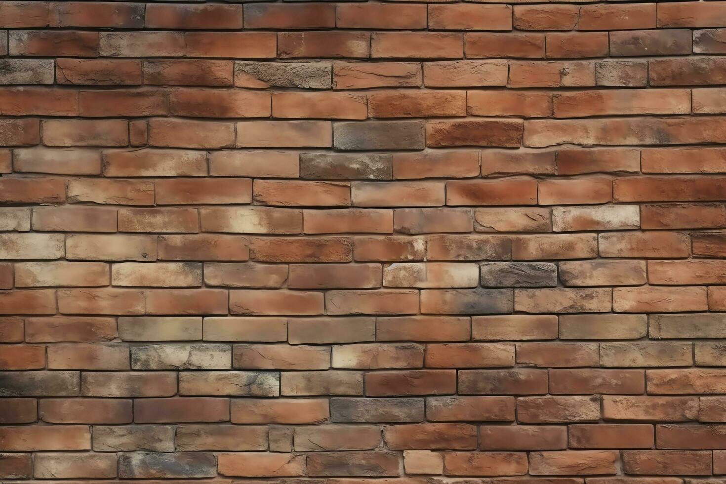 Rustic Hue bricks texture, AI Generated photo