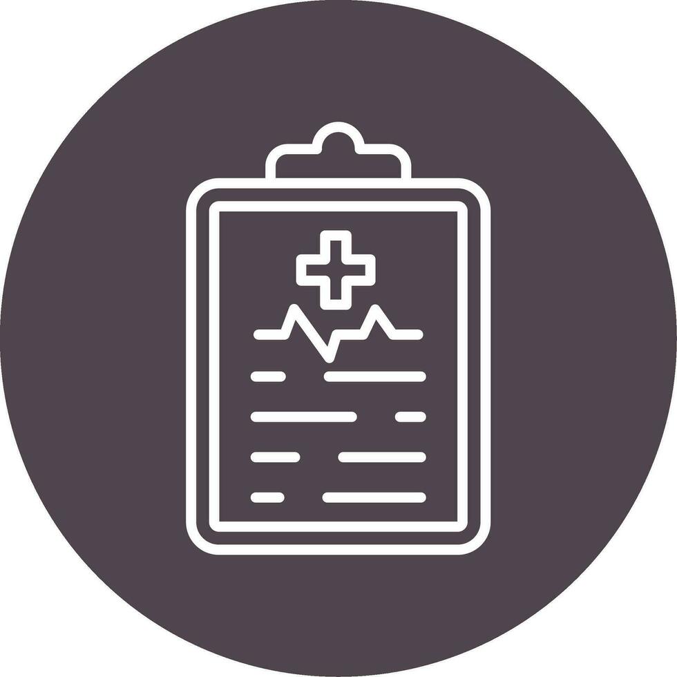 icono de vector de informe médico