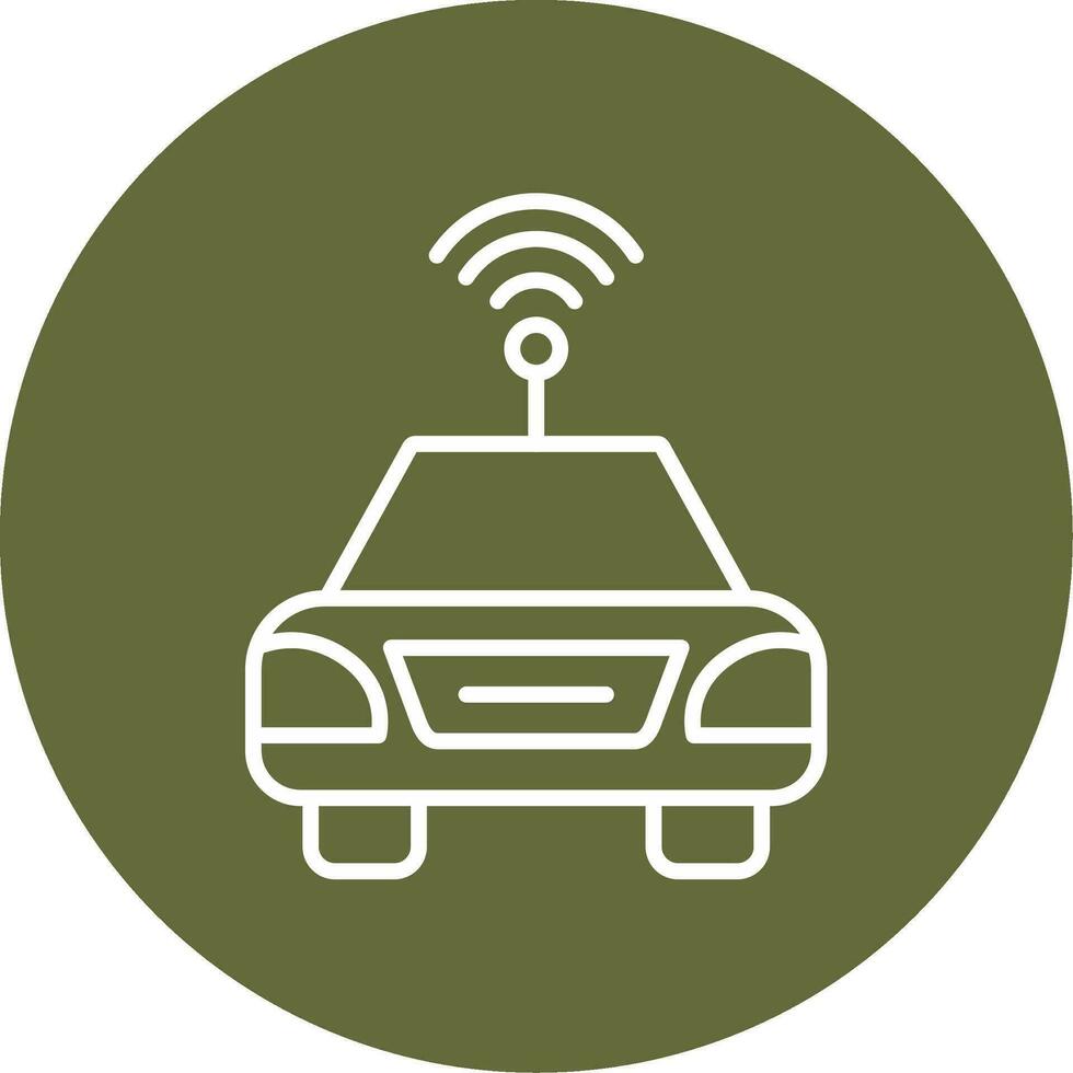 Autonomous Car Vector Icon
