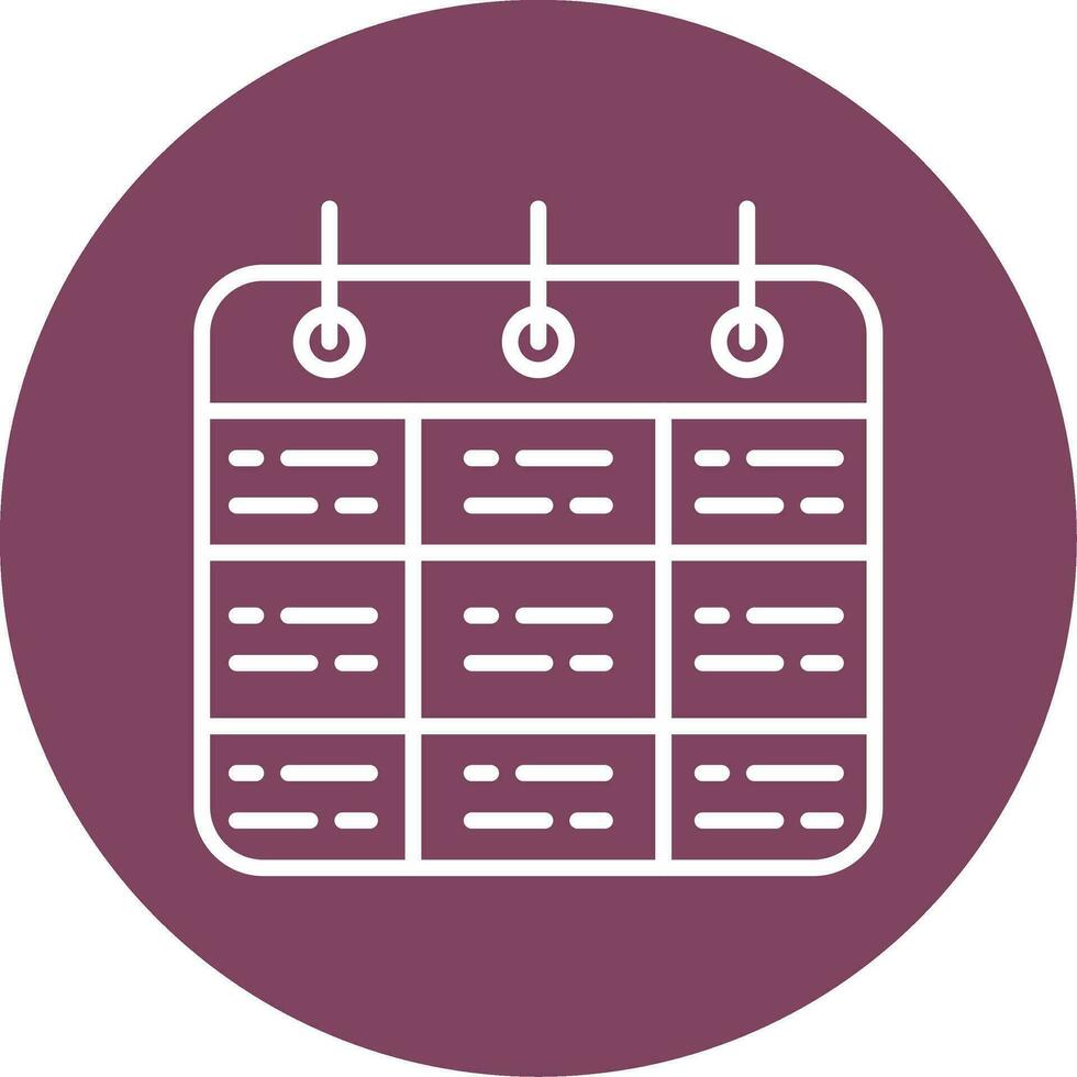 Timetable Vector Icon